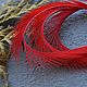 Decorative Feather Red 8-15 cm. Cabochons. Fantasyland. Online shopping on My Livemaster.  Фото №2