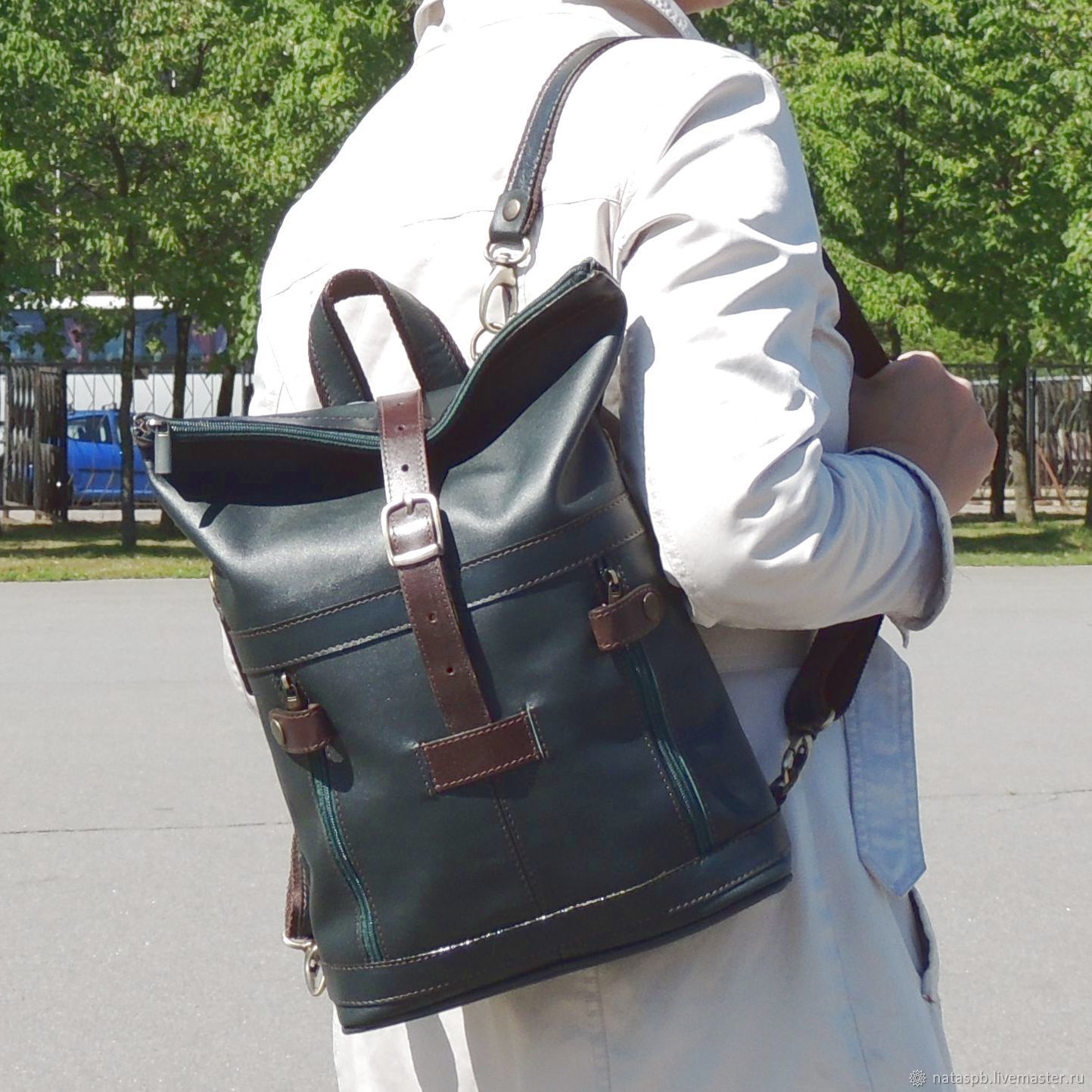 green backpack women's