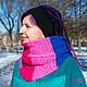 Разноцветный женский весенний вязаный шарф ручной работы Бактус, Шарфы, Санкт-Петербург,  Фото №1