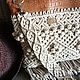 Латте карамель макраме. Сумка через плечо. listova.brand. Ярмарка Мастеров.  Фото №4