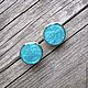 Earring studs ear studs set turquoise color. Stud earrings. fiorellino. Online shopping on My Livemaster.  Фото №2