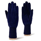 Винтаж handmade. Livemaster - original item Size M. Winter gloves made of natural velour and knitwear. Handmade.