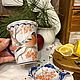 Набор! Большая кружка и подставка, фарфор, роспись Зимние метели. Наборы чая и кофе. Анна Орлова. Дом с историей.. Ярмарка Мастеров.  Фото №4