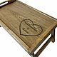 Раскладной столик для завтрака. Подарок на деревянную свадьбу. Подносы. Welovewood. Ярмарка Мастеров.  Фото №4