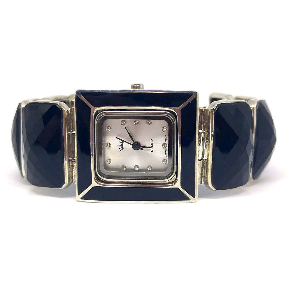 Крупные серебряные женские часы 925 с большим чёрным ониксом!, Часы наручные, Невинномысск,  Фото №1