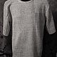 100% linen.Men's shirt 'REP relief'. Mens jumpers. Exclusive linen jersey from Elena. My Livemaster. Фото №4