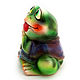 Ceramic figurine 'Frog with water lilies'. Figurines. aboka. My Livemaster. Фото №5