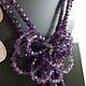  amethyst flower, Necklace, Moscow,  Фото №1