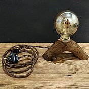 Для дома и интерьера handmade. Livemaster - original item Table lamp made of wood in the Loft and rustic style with an Edison lamp. Handmade.