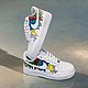 Кроссовки белые, кастом кроссовок Nike Air Force,радуга,ручная роспись. Кроссовки. Olgavolgoart. Роспись одежды и обуви. Кастом. Ярмарка Мастеров.  Фото №7