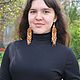 Заказать  Этнические серьги из бисера. Елена Романова (SergiRomanovoy). Ярмарка Мастеров. . Серьги-кисти Фото №3