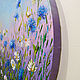 Painting in blue cornflowers, daisies Round oil painting. Pictures. kartina-sochi. Online shopping on My Livemaster.  Фото №2