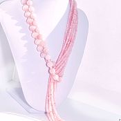 Украшения handmade. Livemaster - original item Necklace with rose quartz 