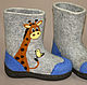 Children's boots 'will Grow big!'. Felt boots. MMwool (marinamol). My Livemaster. Фото №4