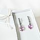 Swarovski heart earrings silver pink. Earrings. JEWEL OLGA. My Livemaster. Фото №4