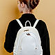  Women's leather Backpack white Jane Mod. R23t-741. Backpacks. Natalia Kalinovskaya. Online shopping on My Livemaster.  Фото №2