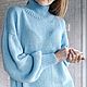 Свитер оверсайз ручной работы из нежной бэби альпака. Свитеры. Knitochka.Style. Ярмарка Мастеров.  Фото №6