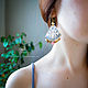 Brass earrings 'Myrcella' with Jasper and boho quartz ethnic. Earrings. Strangell Jewelry. My Livemaster. Фото №6