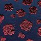 Жаккард синий с красными розами, арт. 94с20-3, Ткани, Искитим,  Фото №1