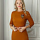 Dress 'Business classic winter' ochre. Dresses. Designer clothing Olesya Masyutina. My Livemaster. Фото №4