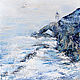 «Маяк у моря» - картина маслом на холсте морской пейзаж. Картины. ALICE WOOD   художник. Интернет-магазин Ярмарка Мастеров.  Фото №2