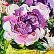 Painting of rose peonies 'The Mood of Summer' in oil. Pictures. Svetlana Samsonova. My Livemaster. Фото №4