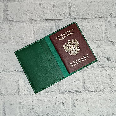 Сумки ручной работы. Ярмарка Мастеров - ручная работа Обложка на паспорт из натуральной кожи ОП-0427. Handmade.