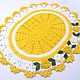 Order Oval crochet rug cord Floral yellow. knitted handmade rugs. Livemaster. . Carpets Фото №3