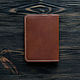 Order Leather cover for documents (passport) brown. odalgoods (odalgoods). Livemaster. . Passport cover Фото №3