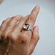 Серебряное кольцо с горным хрусталем 12 мм. Кольца. Jam Jewelry. Ярмарка Мастеров.  Фото №5