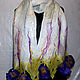 Scarf felted ' Favorite irises'. Scarves. Favorite knitting (valya-valyanie). Online shopping on My Livemaster.  Фото №2