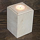 Candle holder box blank candle holder with lid wooden, Blanks for decoupage and painting, Brest,  Фото №1