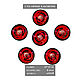Кабошоны стеклянные с фотопринтом "Цветы", набор 6 штук, Кабошоны, Краснодар,  Фото №1