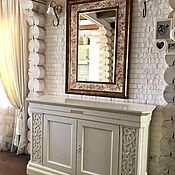 Для дома и интерьера handmade. Livemaster - original item Painting tiles Mirror Peonies. Handmade.