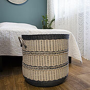 Для дома и интерьера handmade. Livemaster - original item Round Wicker Laundry Basket. Handmade.