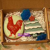 Косметика ручной работы handmade. Livemaster - original item The soap set in box Rooster year. Handmade.