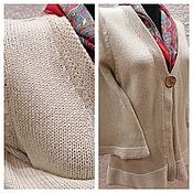 Винтаж: 50-54 куртка хлопковая кокон  Германия, сочно малиновый цвет