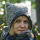 Шапка валяная "Серые ушки", Шапки, Санкт-Петербург,  Фото №1