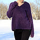 Order Fluffy purple sweater. Bisknit. Livemaster. . Pullover Sweaters Фото №3
