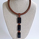 Necklace made of leather and agate. The ETERNO collection, Necklace, Moscow,  Фото №1