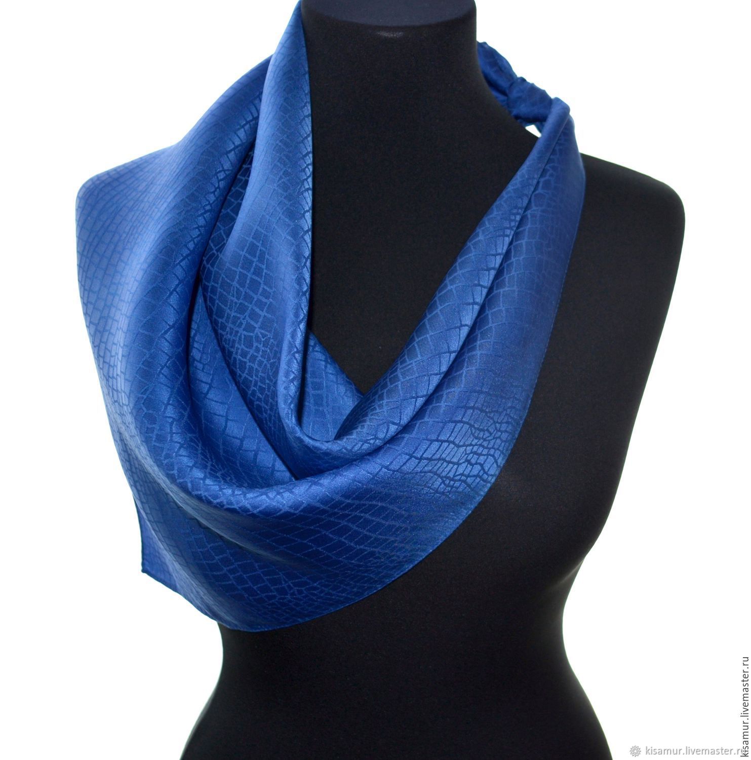 Accessories Scarves & Wraps Scarves Coneflower Blue Wool and Silk Scarf 