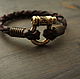 Bracelet of leather with runes. Bead bracelet. MintTiger. Online shopping on My Livemaster.  Фото №2