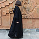  black long knitted raincoat with hood. Cardigans. CUTE-KNIT by Nata Onipchenko. Online shopping on My Livemaster.  Фото №2