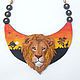 Choker leather 'Kenya', Necklace, Moscow,  Фото №1