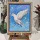  Dove of peace. Oil painting in impasto technique, Pictures, Penza,  Фото №1