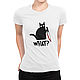 T-shirt with 'What' print?'. T-shirts and undershirts for men. Dreamshirts. Online shopping on My Livemaster.  Фото №2