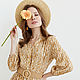 Order Kenya Cotton Midi Dress Loose, Beige Summer Dress. mozaika-rus. Livemaster. . Dresses Фото №3