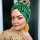 Повязка чалма в стиле шелкового платка Zebra. Повязки. SOFIE ACCESSORIES. Интернет-магазин Ярмарка Мастеров.  Фото №2