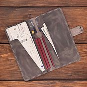 Сумки и аксессуары handmade. Livemaster - original item Travel holder/organizer for 3 passports made of Krabi leather. Handmade.