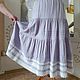 Linen Skirt Long Light Lavender Boho, Skirts, Sergiev Posad,  Фото №1
